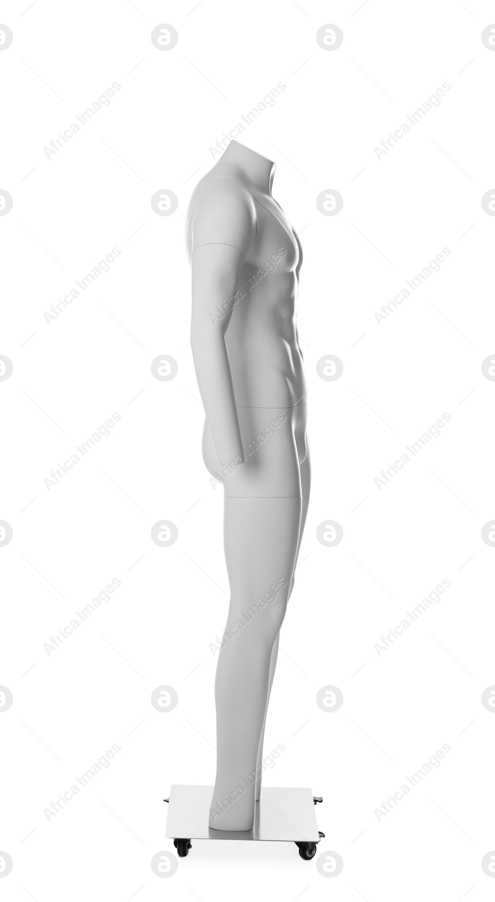 Photo of Male ghost headless mannequin with removable pieces isolated on white