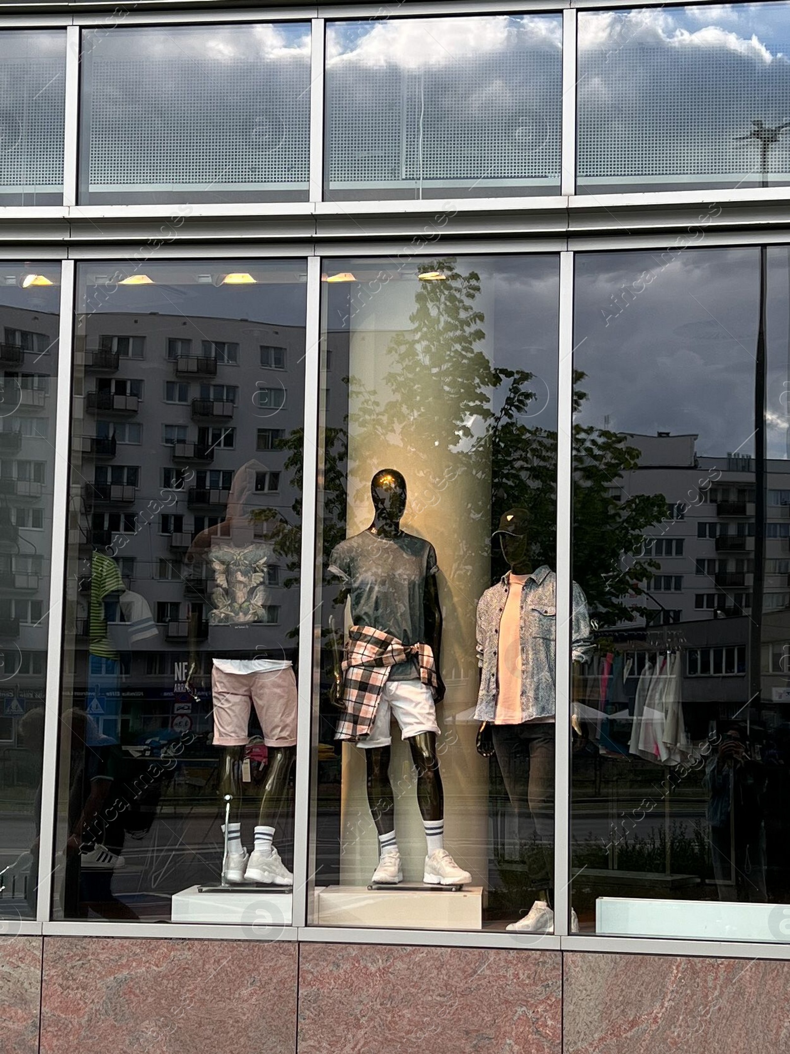 Photo of WARSAW, POLAND - JULY 17, 2022: Display of official BALLADINE store on city street
