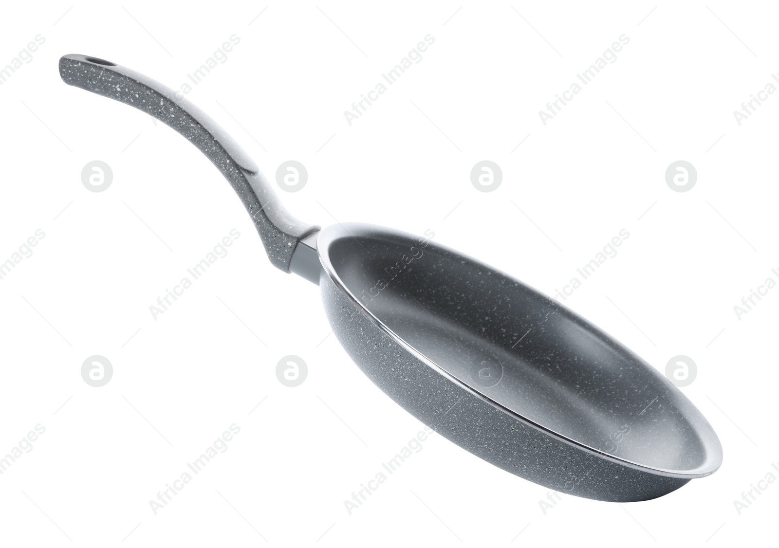 Photo of New non-stick frying pan isolated on white