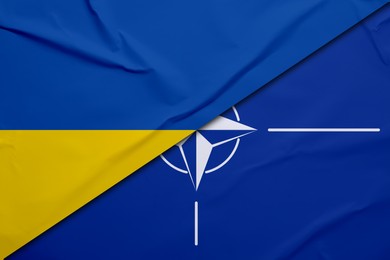Image of Flags of Ukraine and North Atlantic Treaty Organization