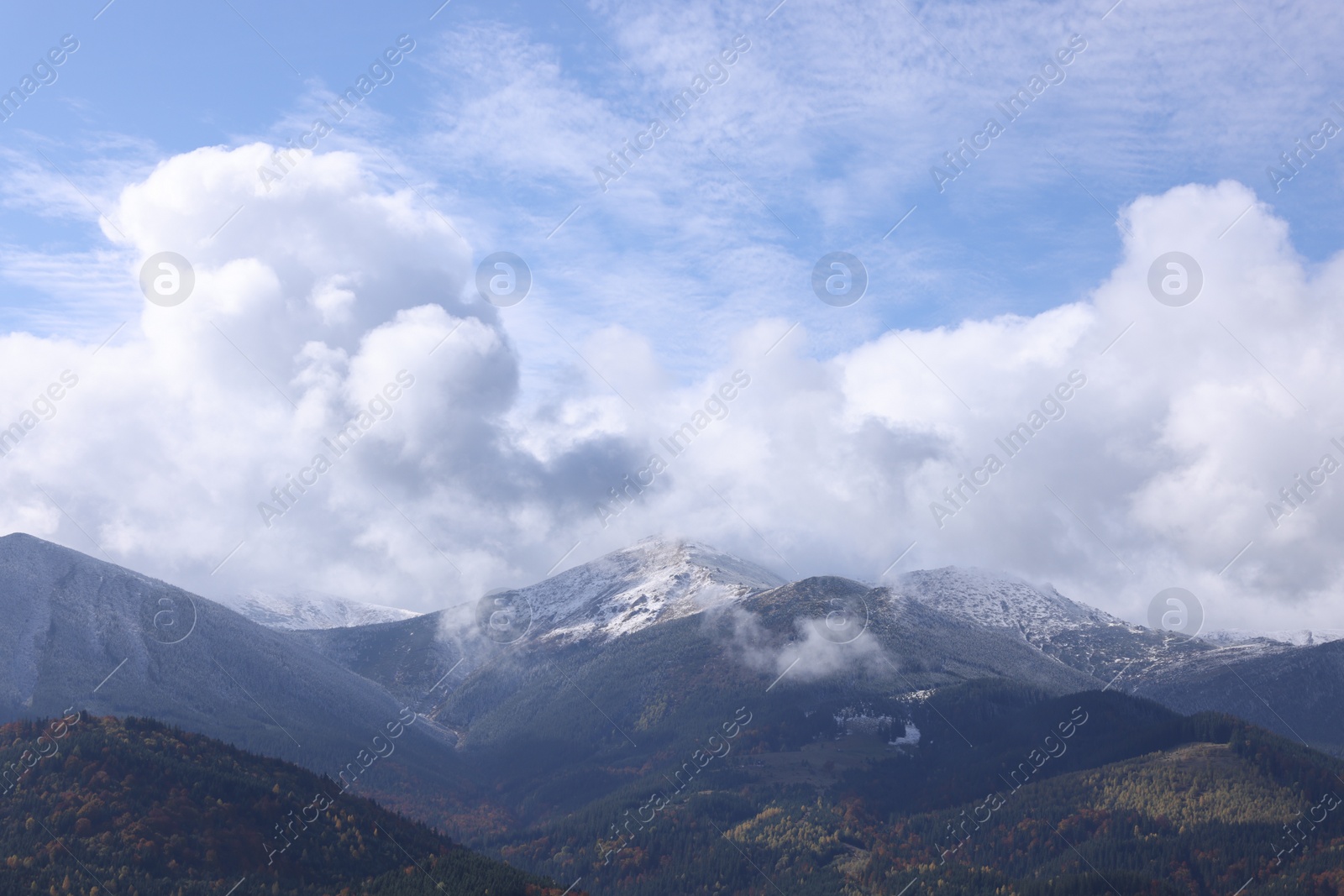 Photo of Picturesque view of beautiful mountains and sky