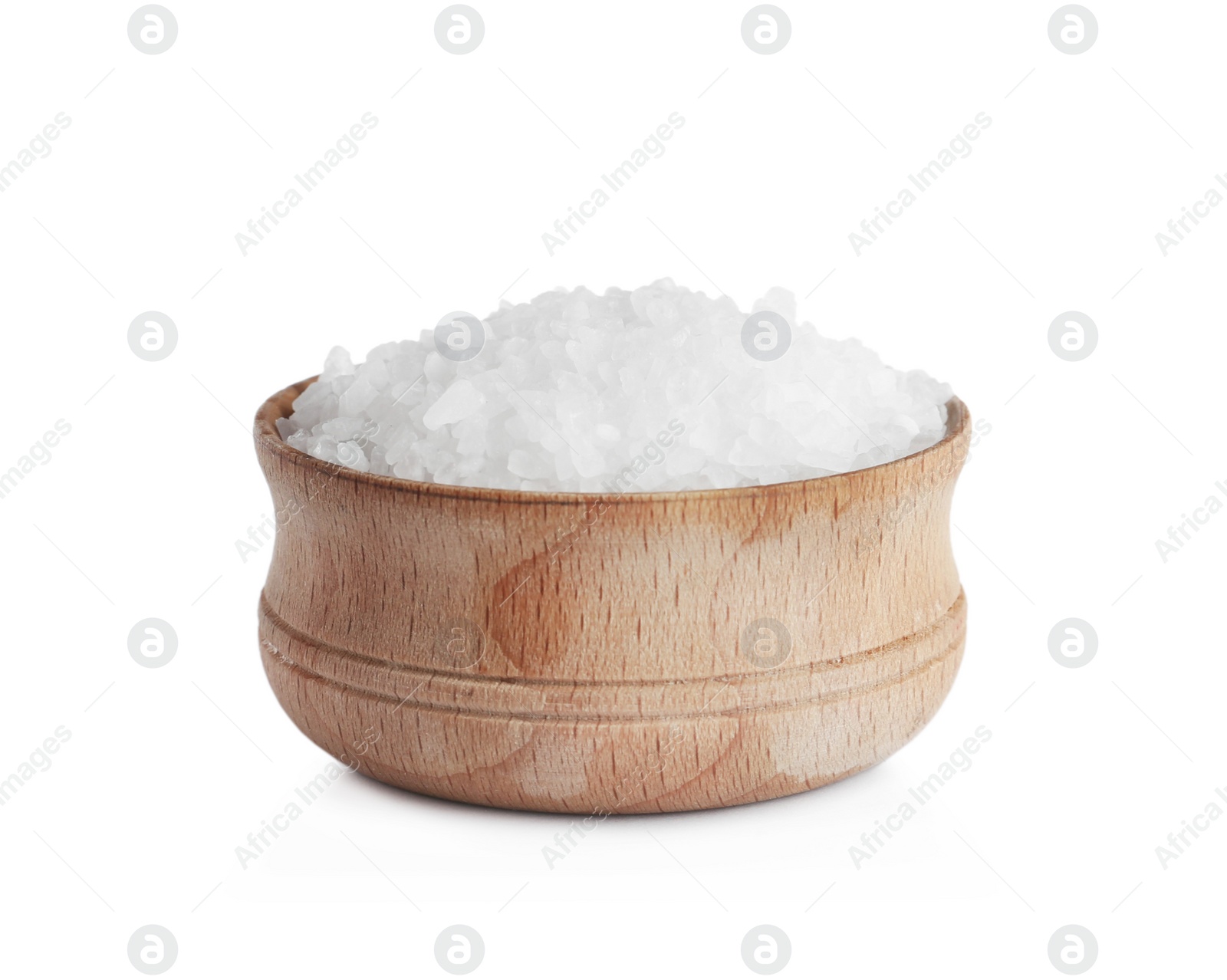 Photo of Natural salt in bowl isolated on white