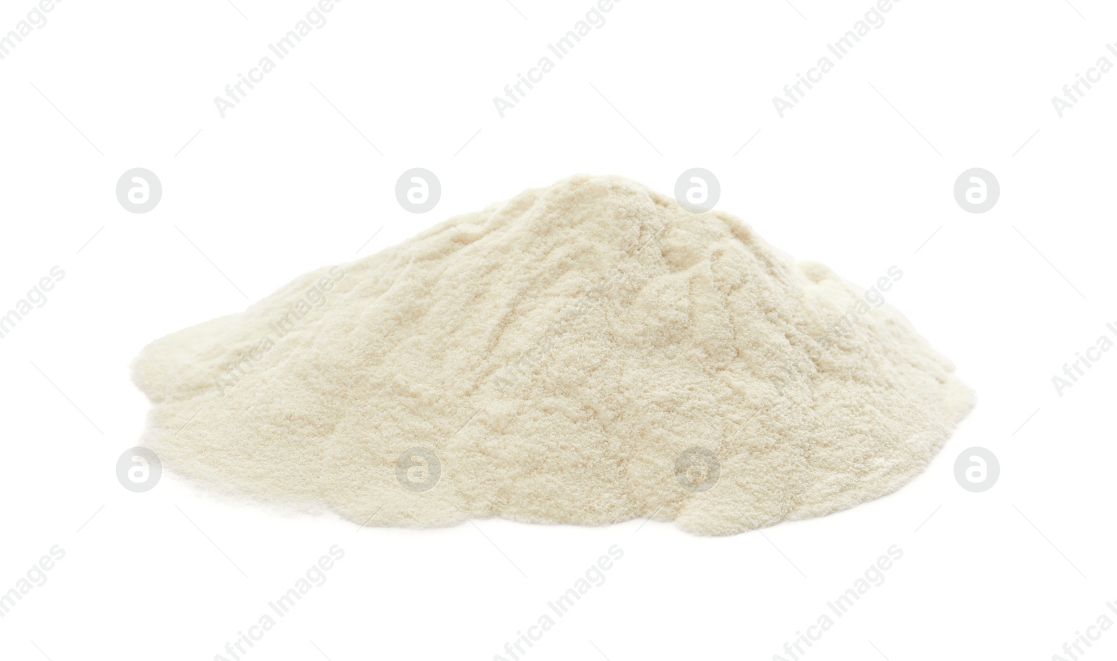 Photo of Pile of agar-agar powder isolated on white