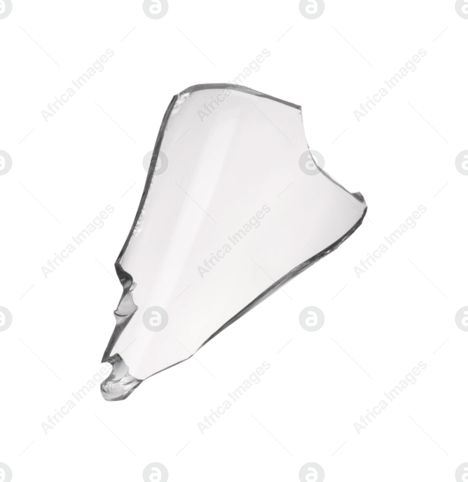 Photo of Piece of broken glass isolated on white