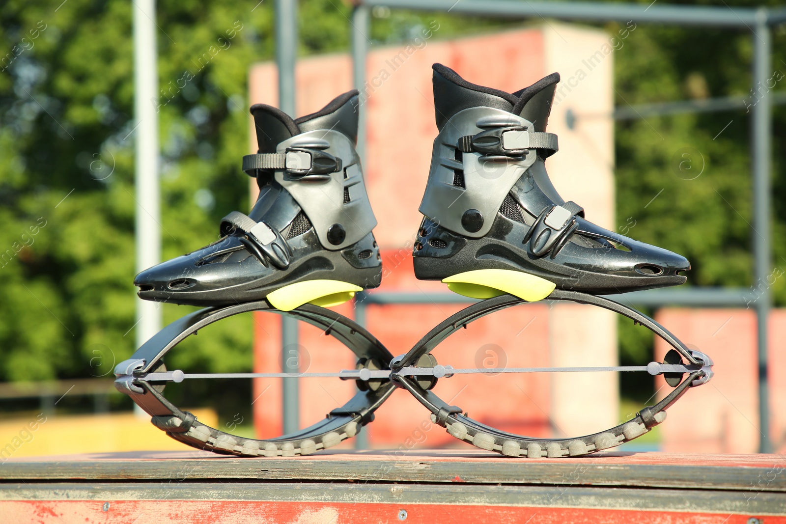 Photo of Stylish kangoo jumping boots in workout park