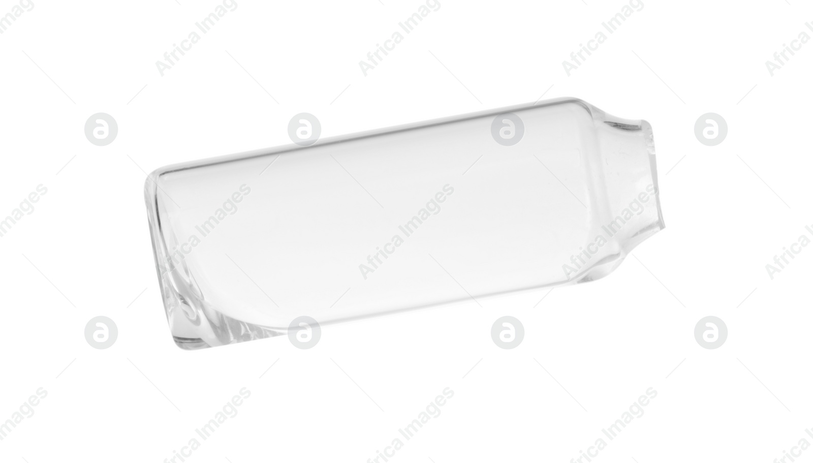 Photo of Open empty glass ampoule isolated on white