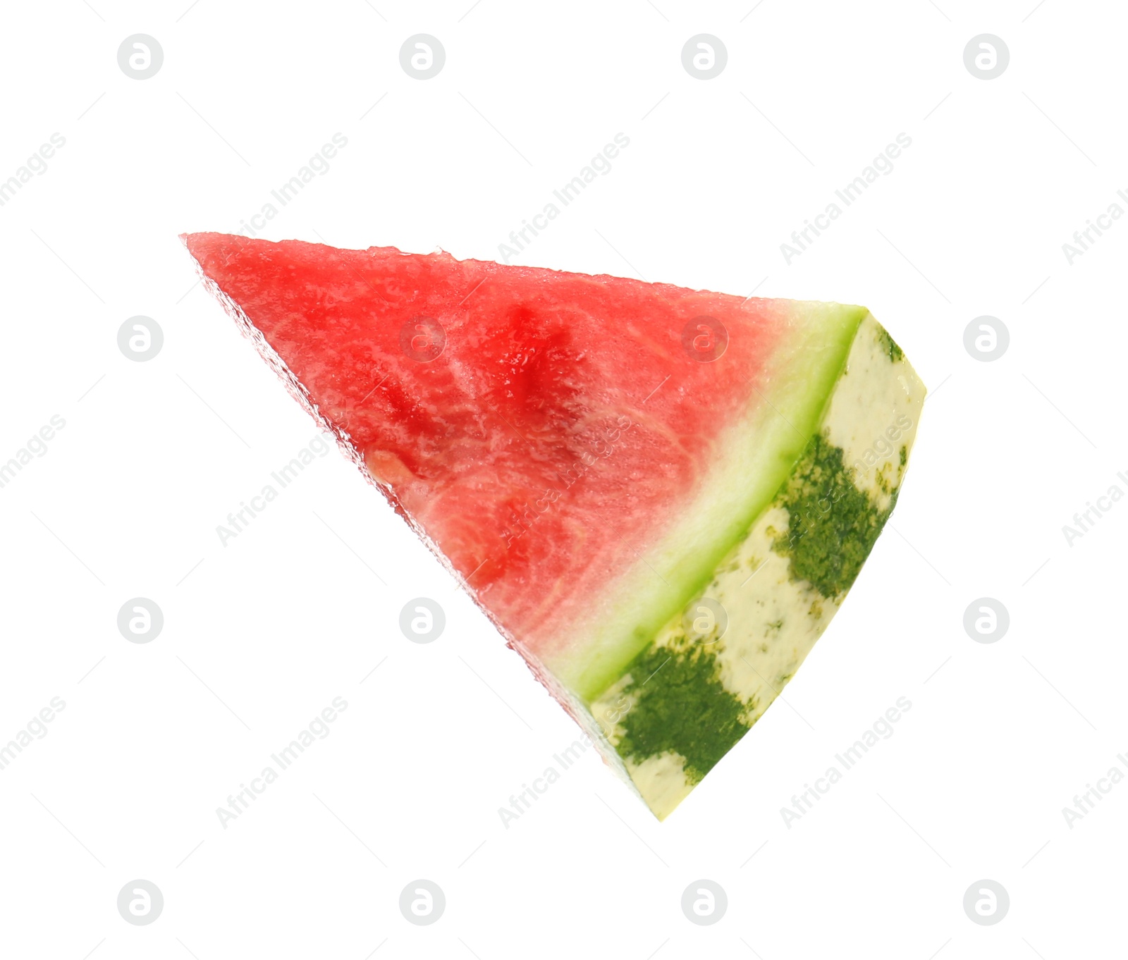 Photo of Slice of delicious ripe watermelon isolated on white