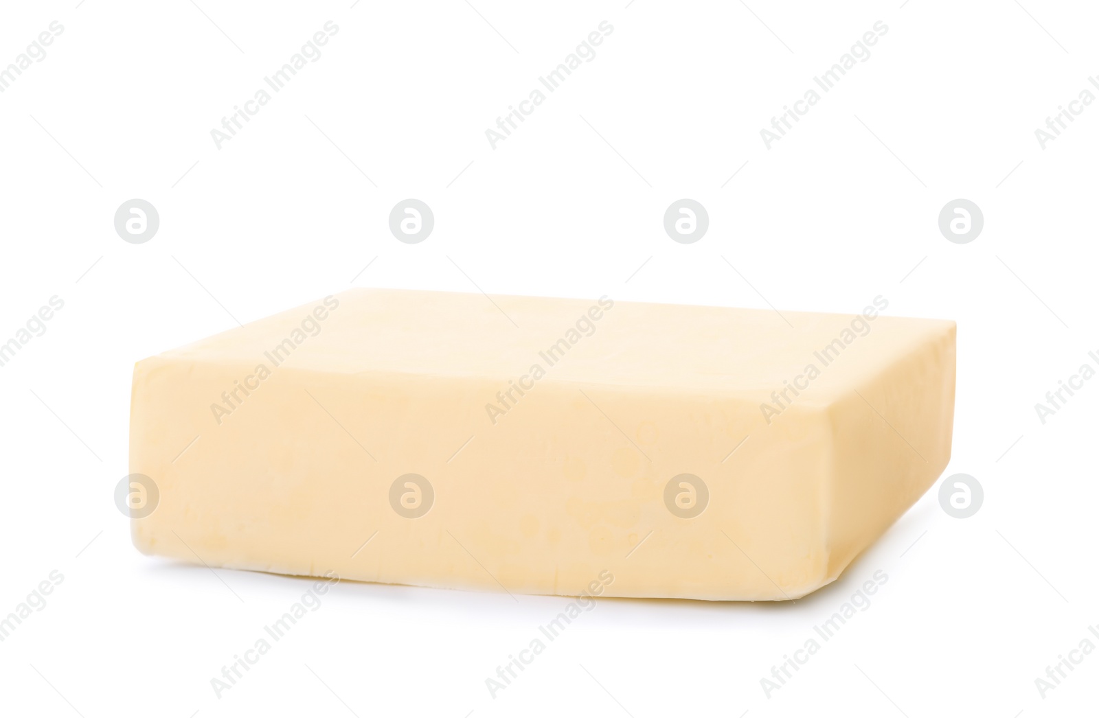 Photo of Tasty fresh butter on white background