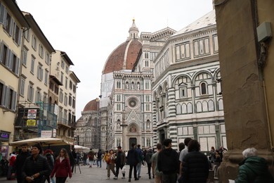 Florence, Italy - February 8, 2024: Santa Maria del Fiore outdoors