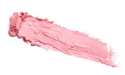 Smear of beautiful lipstick on white background