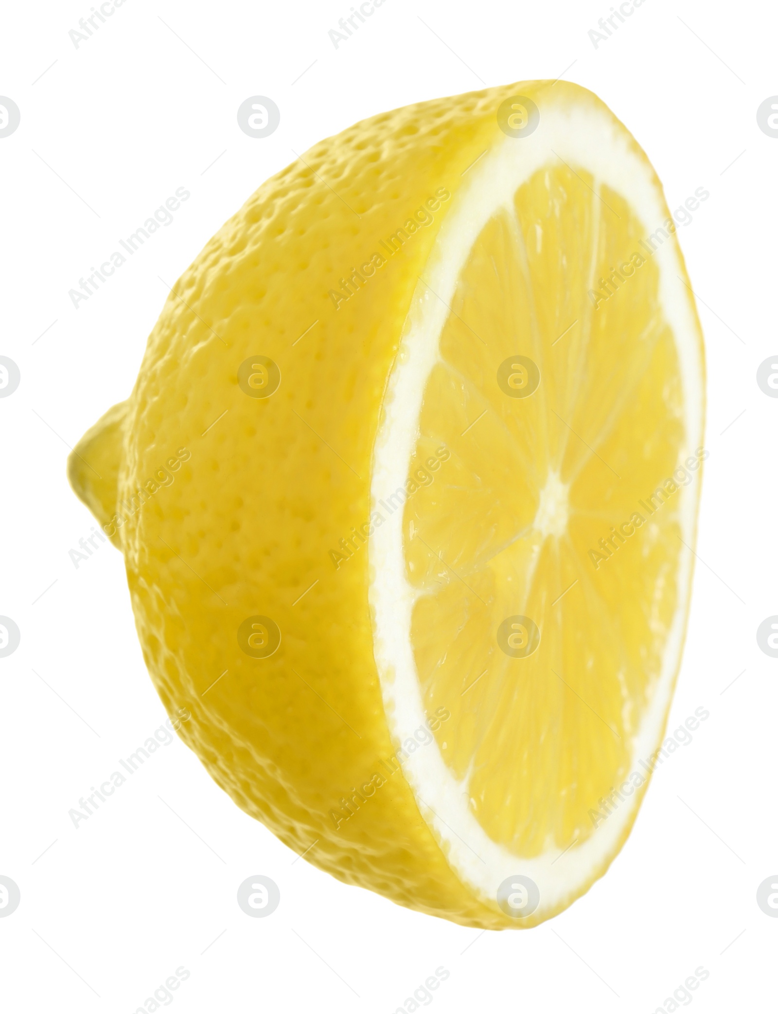 Photo of Half of fresh lemon isolated on white