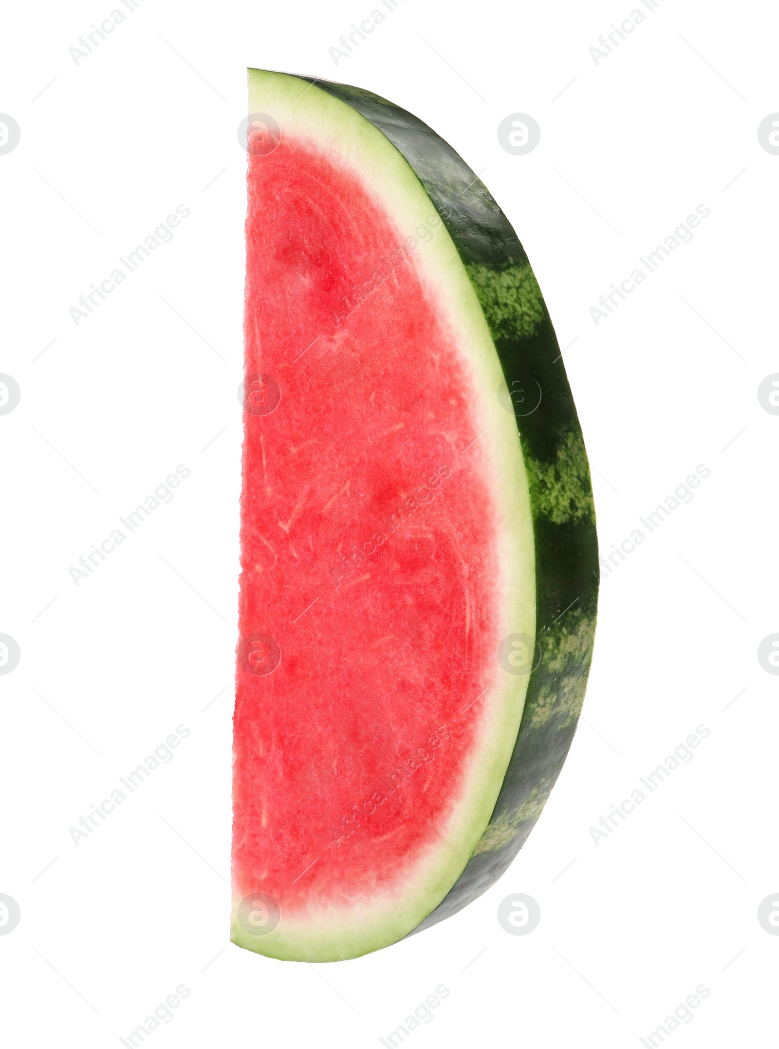 Image of Slice of delicious ripe seedless watermelon isolated on white