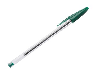 New stylish green pen isolated on white