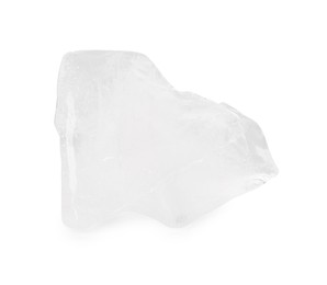 Photo of One piece of clear ice isolated on white