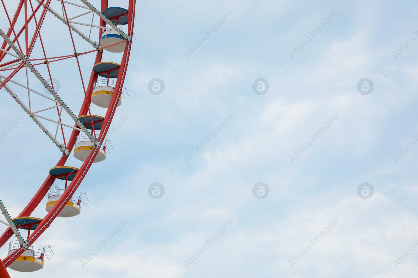 Photo of Beautiful large Ferris wheel outdoors, space for text