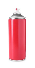 Photo of Red can of spray paint isolated on white