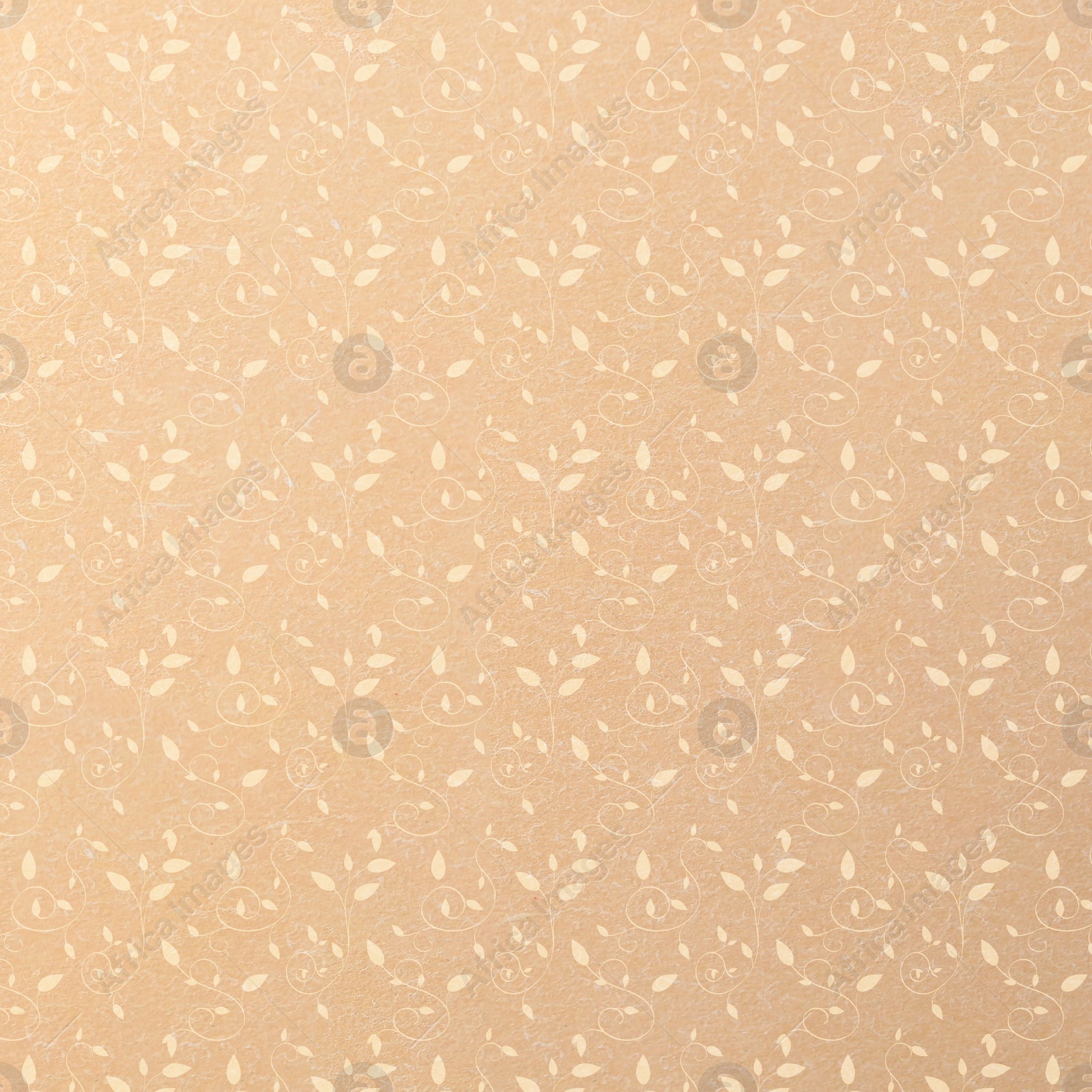 Illustration of Light brown wallpaper with beautiful floral pattern as background