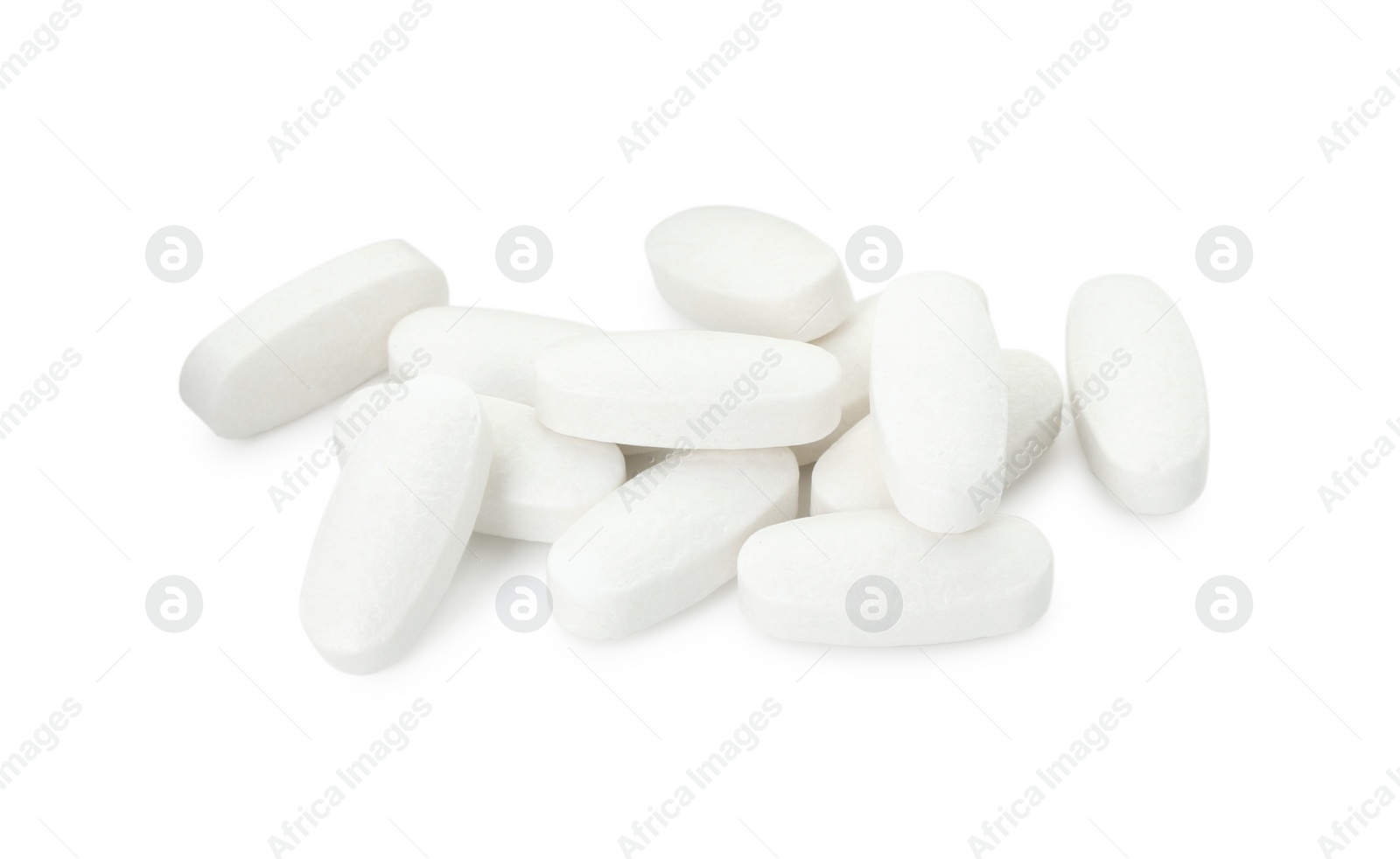 Photo of Vitamin pills isolated on white. Health supplement