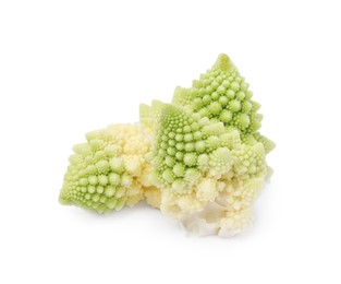 Cut fresh raw cauliflowers on white background