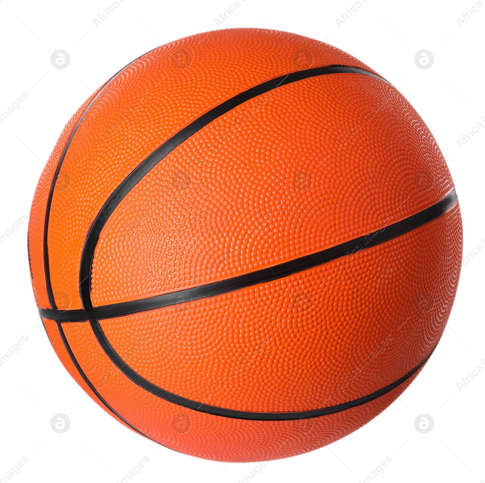 Photo of One basketball ball isolated on white. Sport equipment