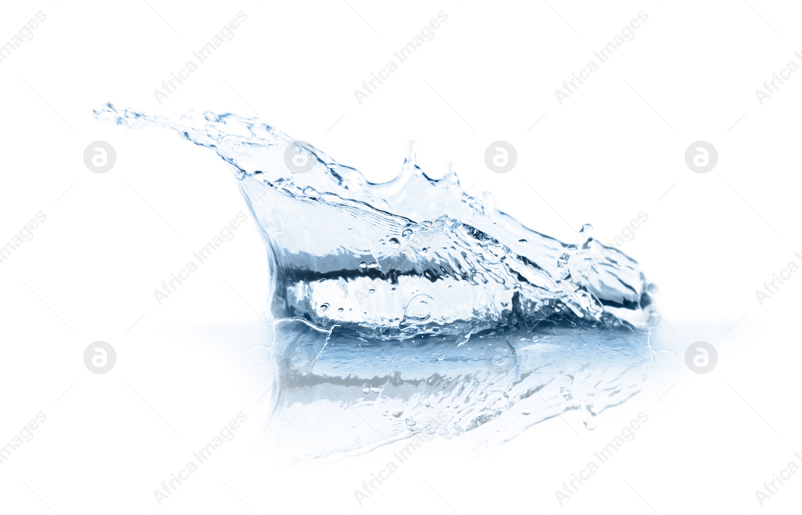 Photo of Beautiful clear water splash isolated on white