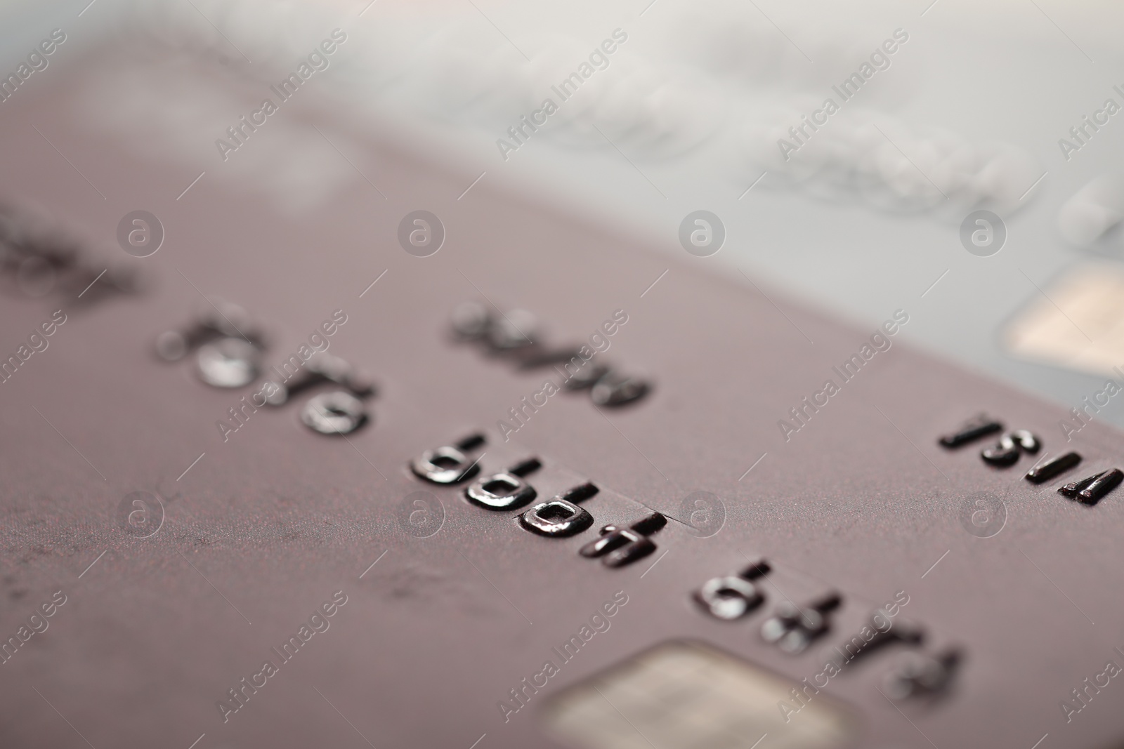 Photo of Two credit cards as background, macro view