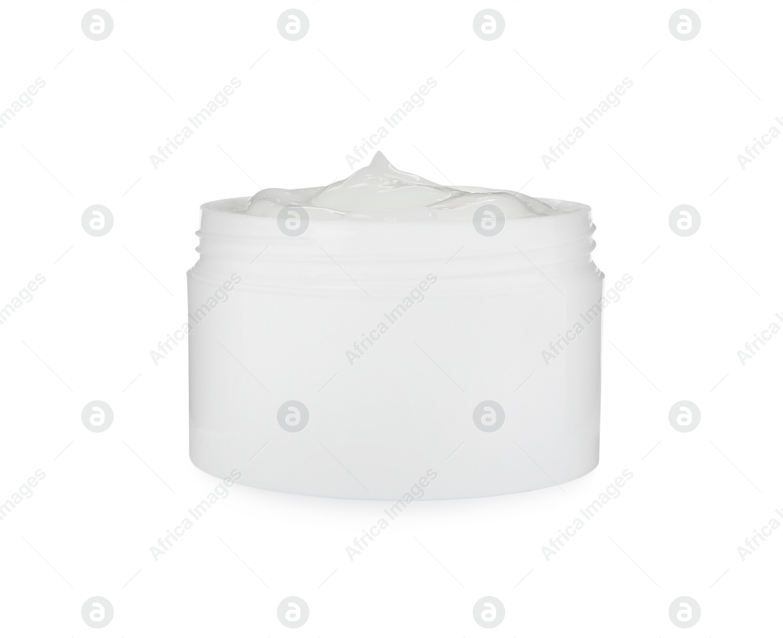 Photo of Jar of hand cream isolated on white