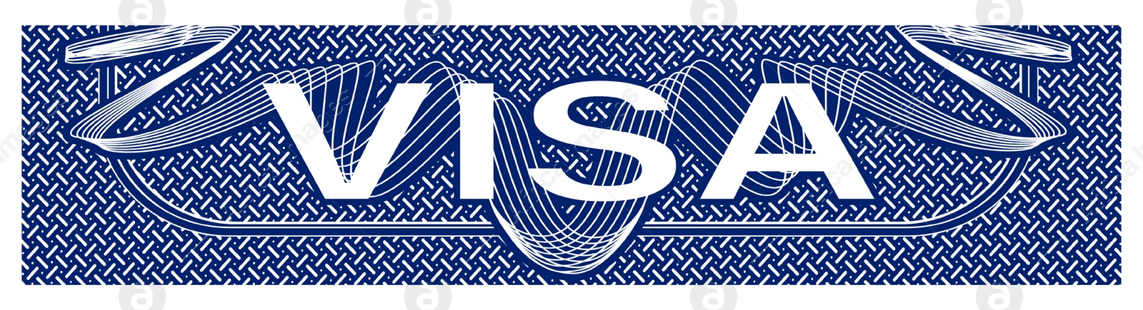 Illustration of Element of visa document, illustration. Banner design