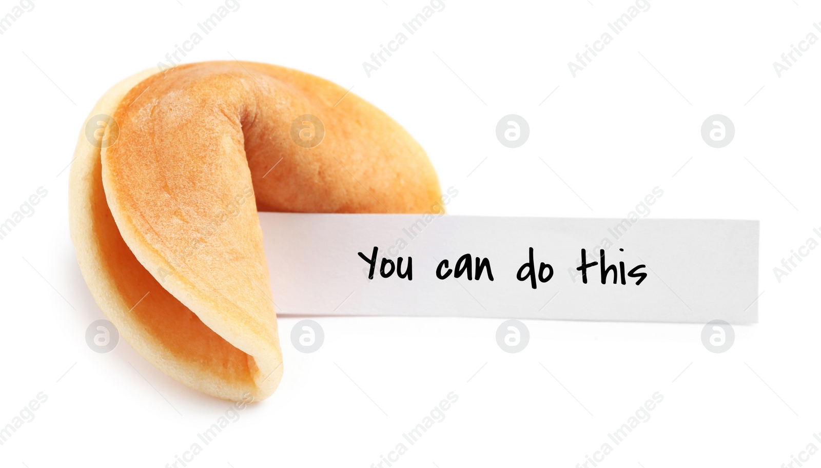 Image of Tasty fortune cookie and prediction You can do this on white background