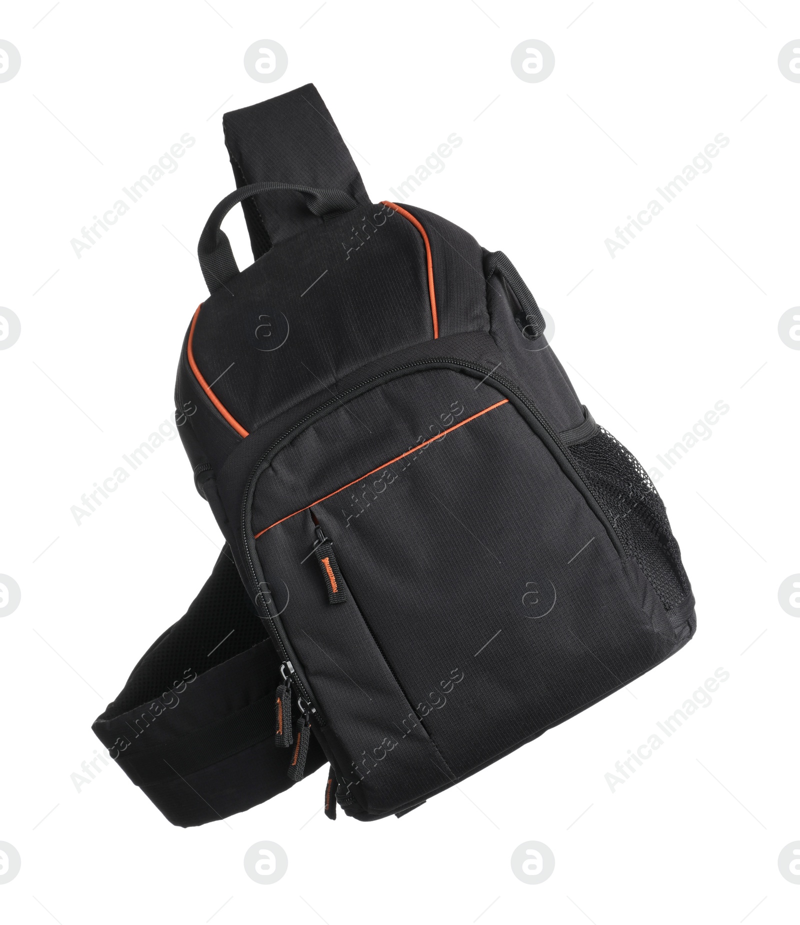 Photo of Backpack for camera isolated on white. Professional accessory