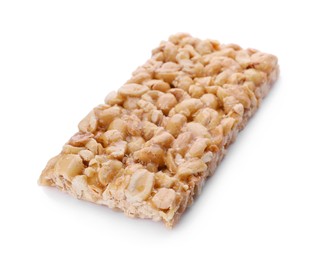 Photo of Tasty peanut bar (kozinaki) isolated on white