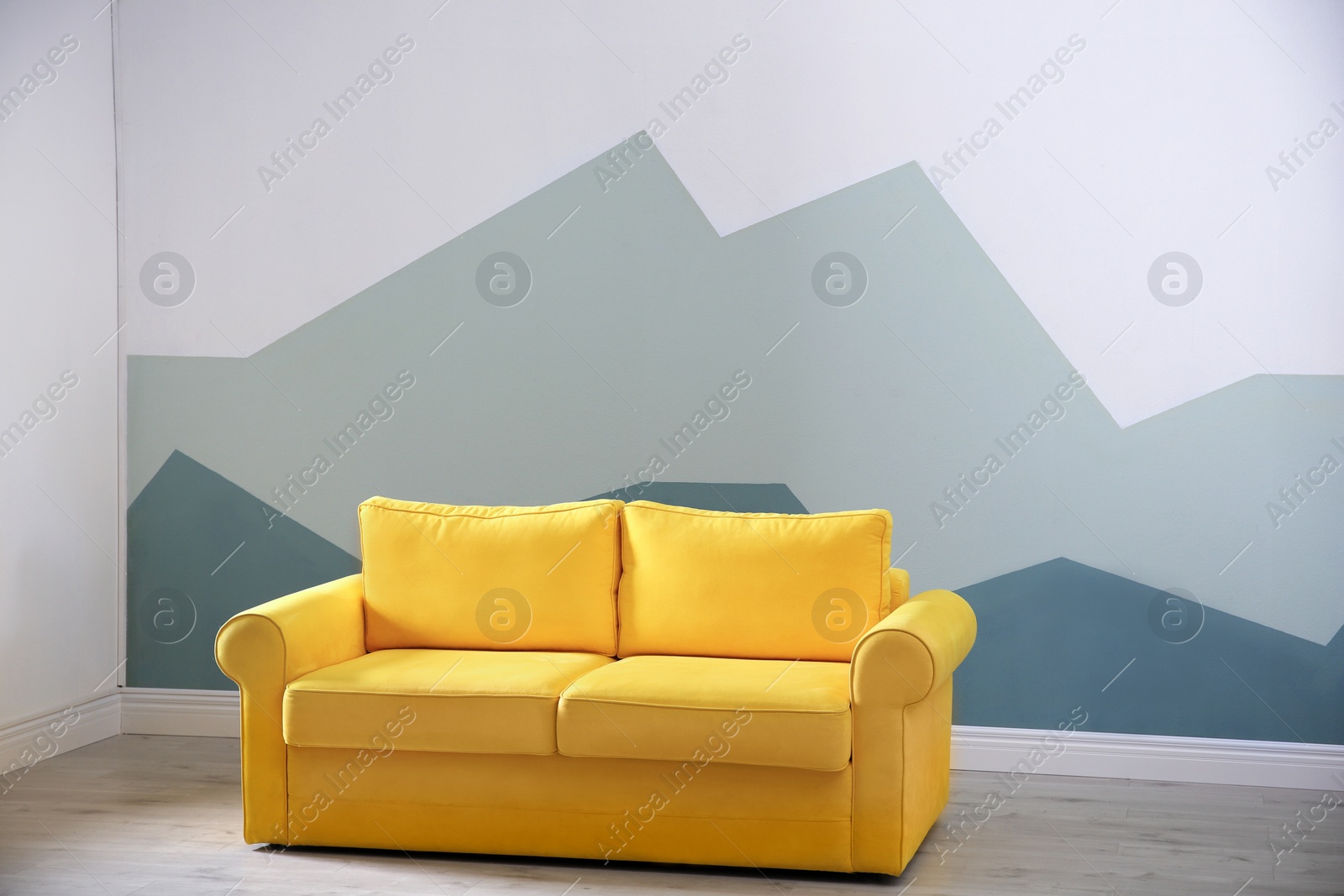 Photo of Living room interior with comfortable sofa