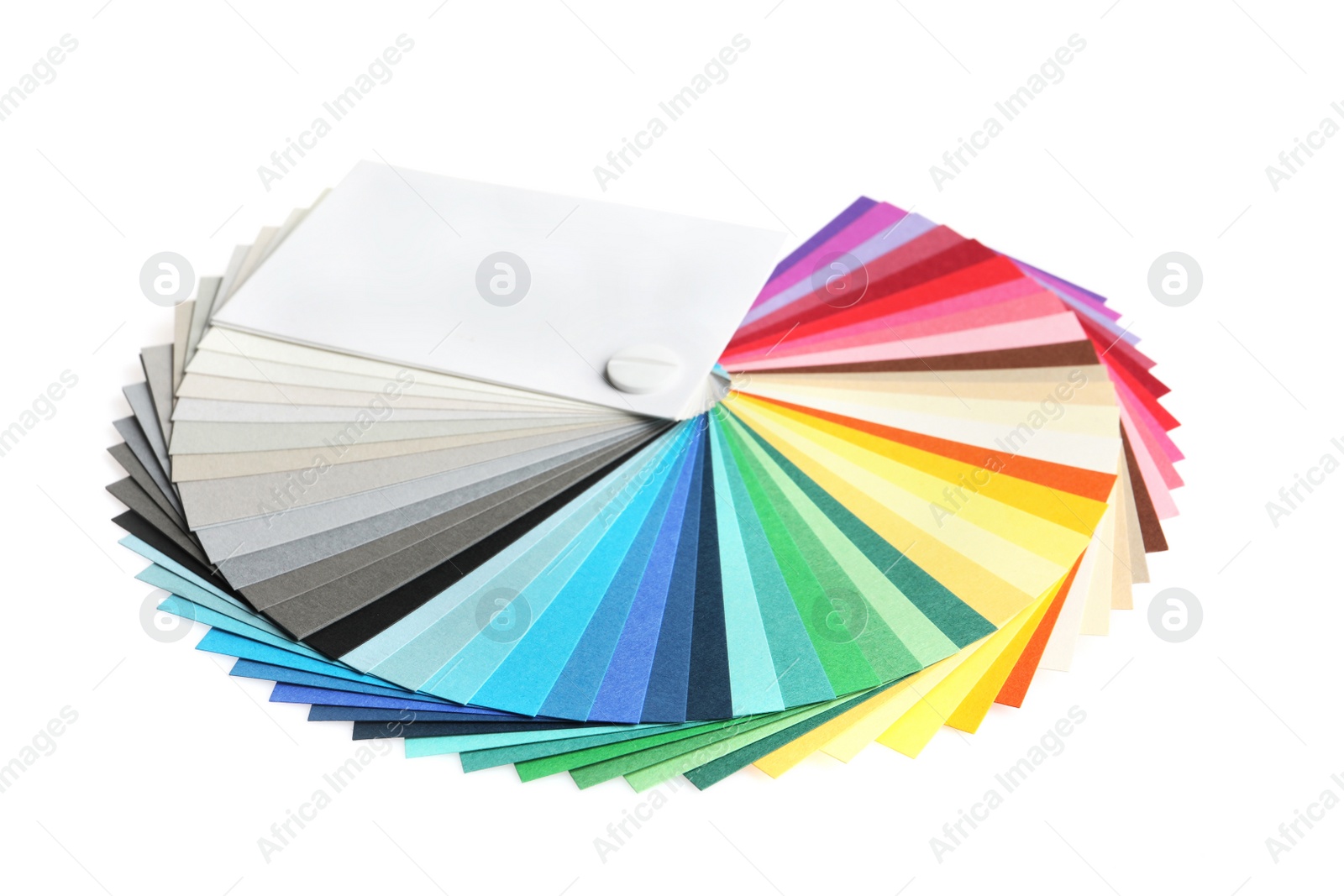 Photo of Color palette isolated on white. Professional samples