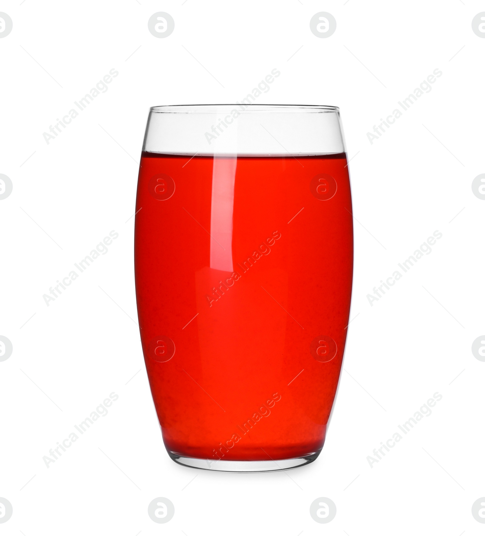 Photo of Glass with tasty drink isolated on white