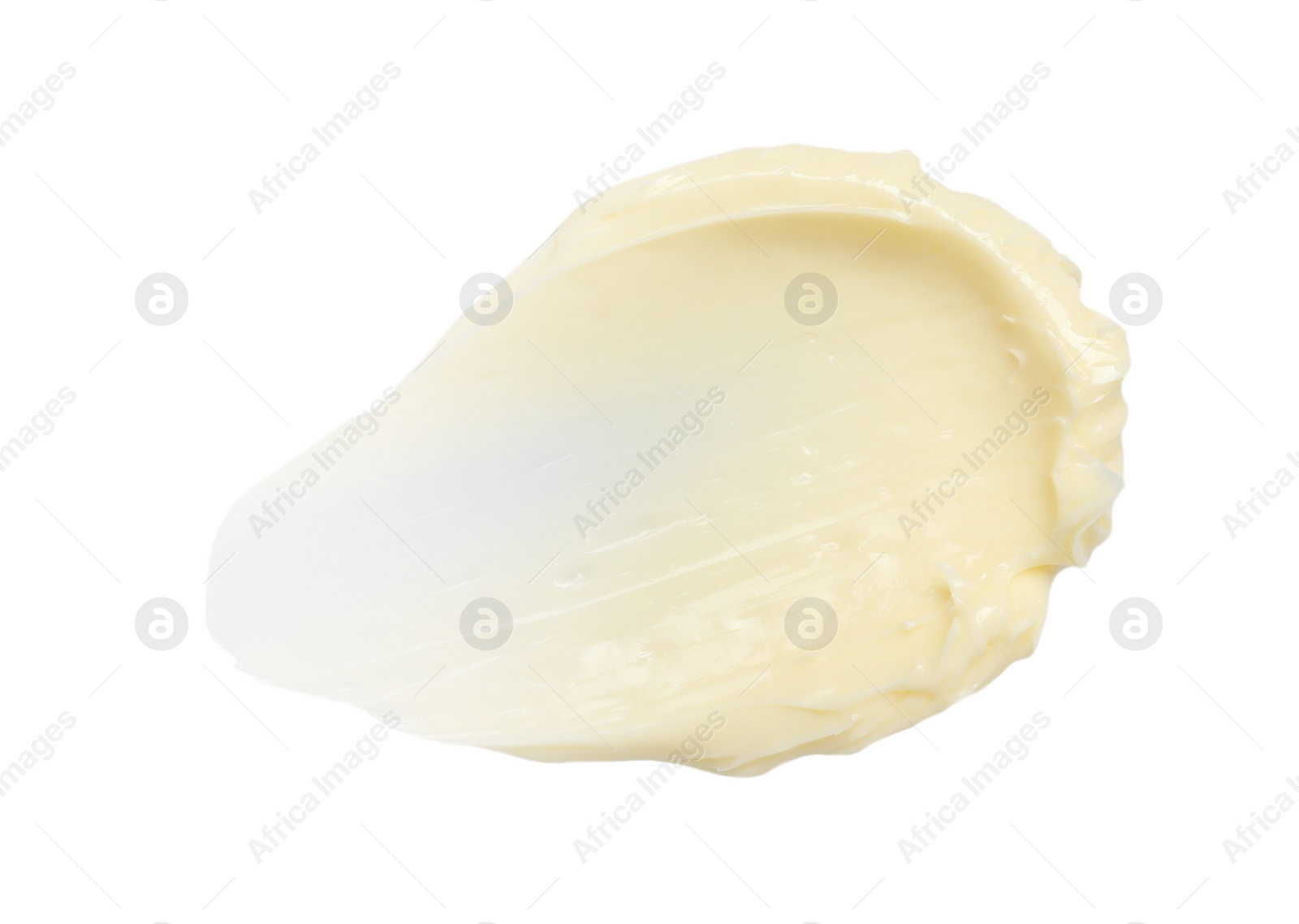 Photo of Tasty butter on white background, top view