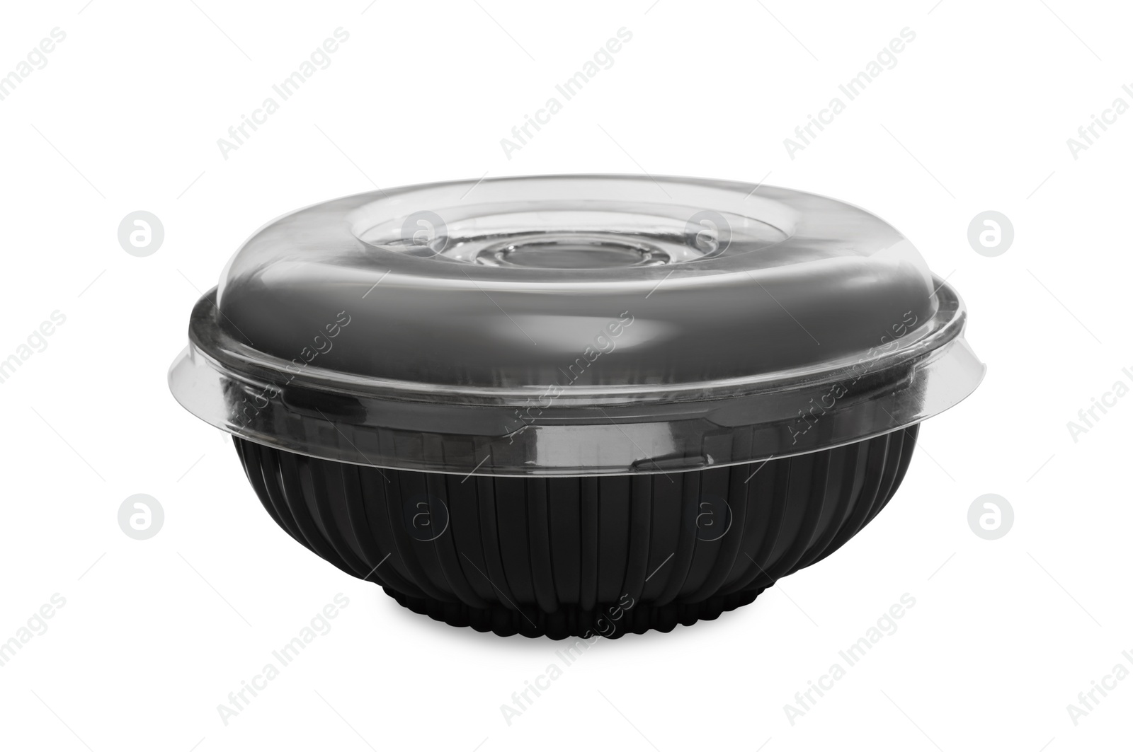Photo of Empty plastic bowl isolated on white. Container for food