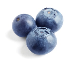 Photo of Fresh raw tasty blueberries isolated on white