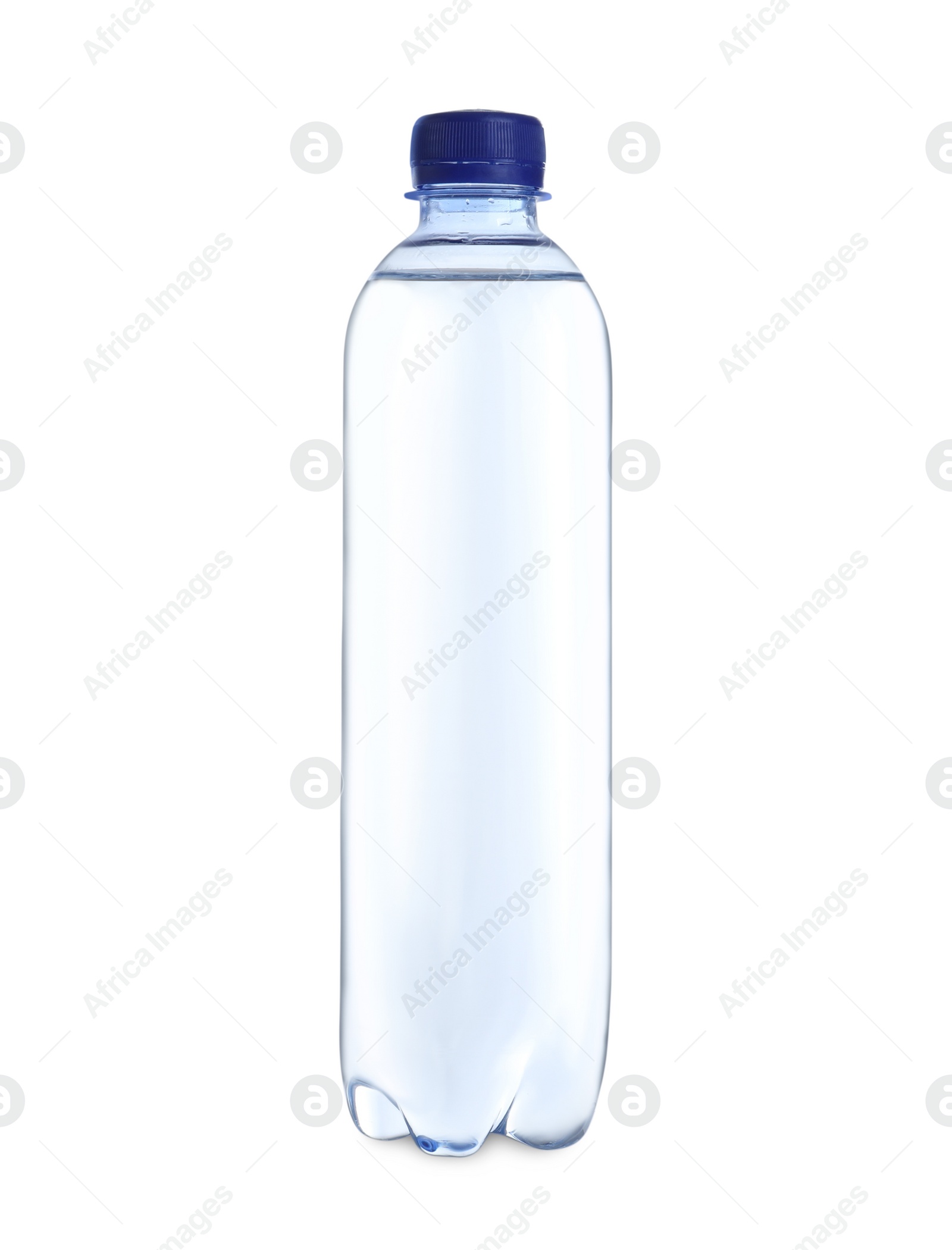 Photo of Plastic bottle with soda water isolated on white