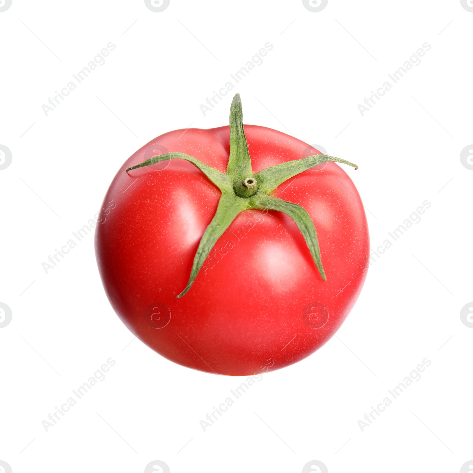 Photo of Fresh ripe red tomato on white background