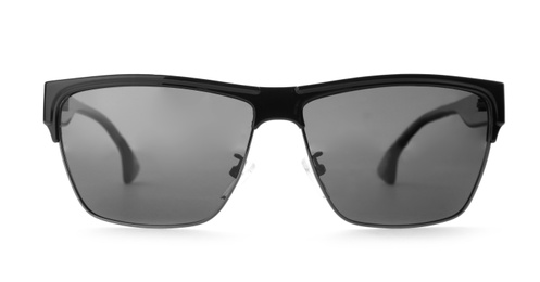 New stylish elegant sunglasses isolated on white