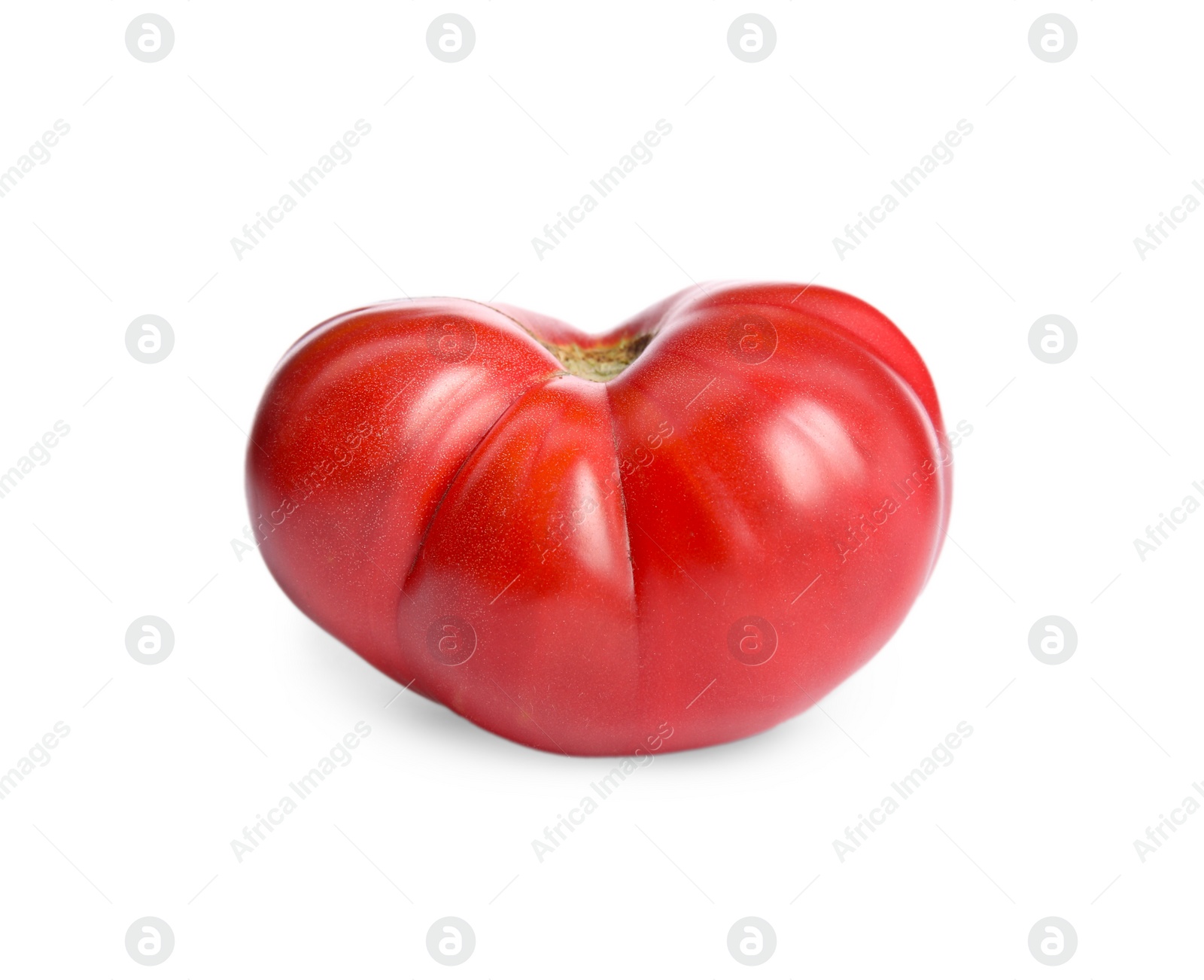 Photo of Whole ripe red tomato isolated on white