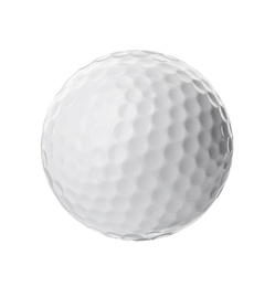 Photo of Golf ball on white background. Sport equipment