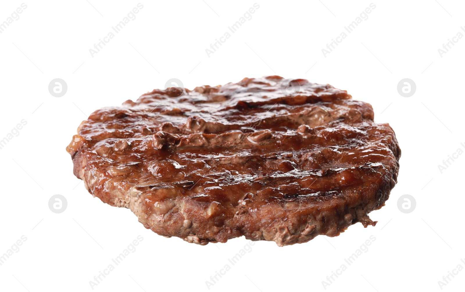 Photo of Tasty grilled burger patty isolated on white