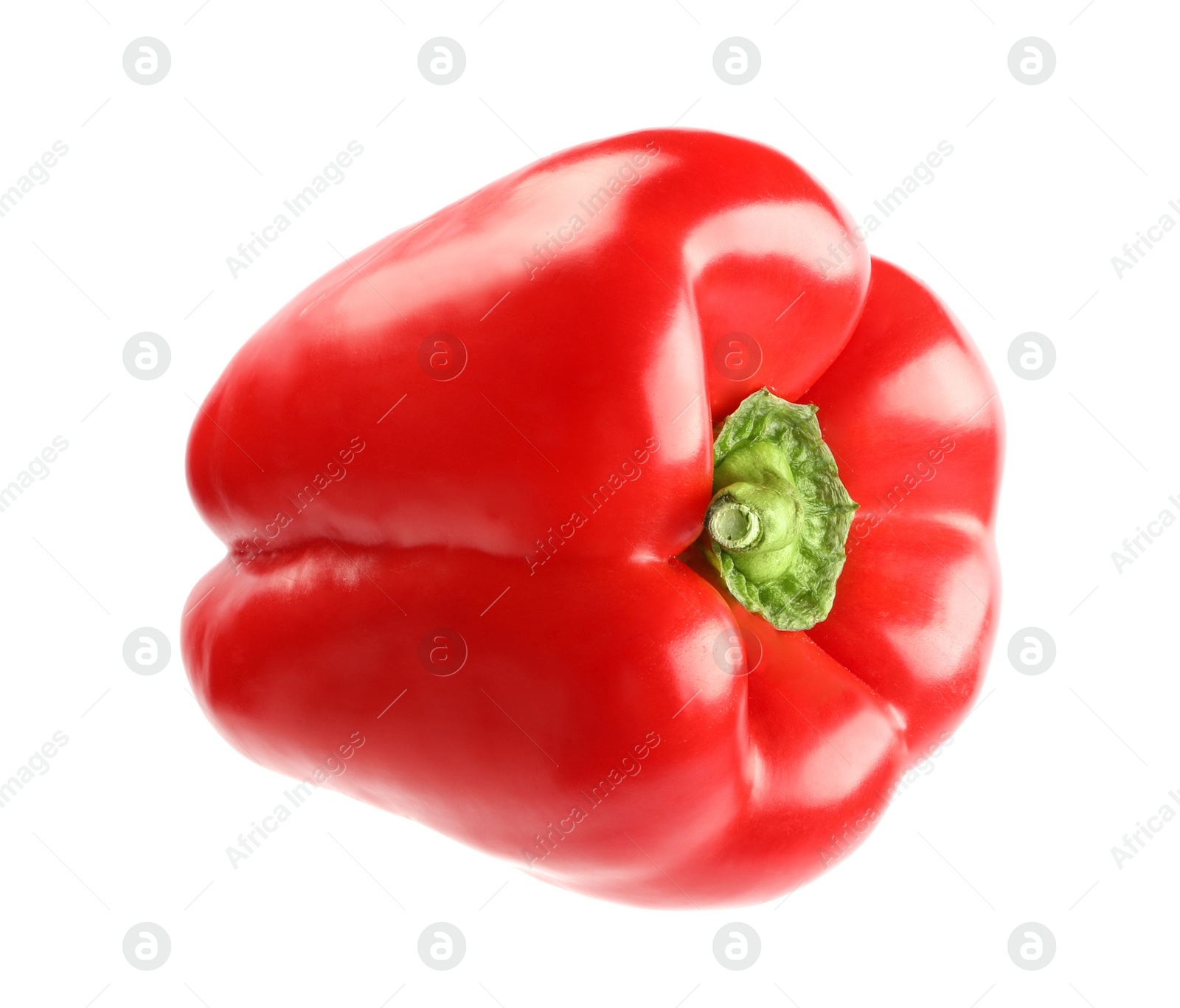 Photo of Ripe red bell pepper isolated on white