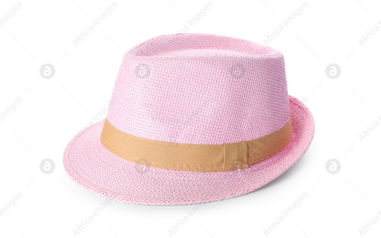 Photo of Summer hat on white background. Beach object