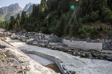 Photo of Picturesque view of beautiful river in mountains