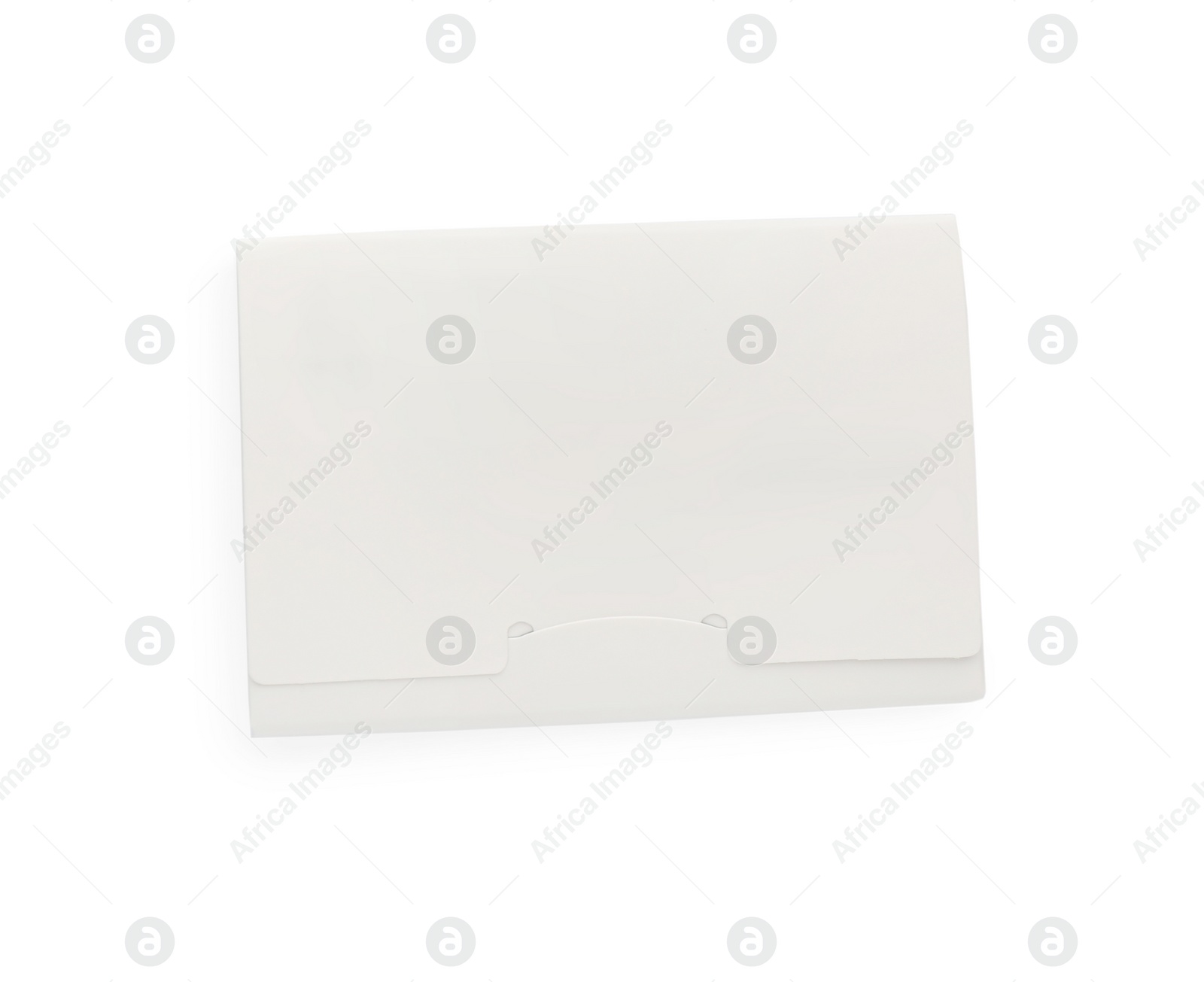 Photo of Package of facial oil blotting tissues isolated on white