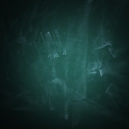 Image of Dirty green chalkboard as background. Vignette effect