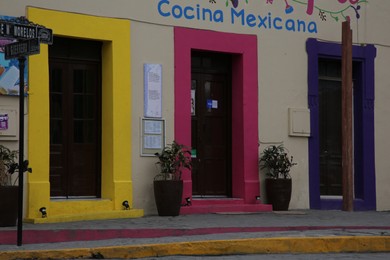 Photo of San Pedro Garza Garcia, Mexico – February 8, 2023: Entrance of La Chalupa cafe outdoors