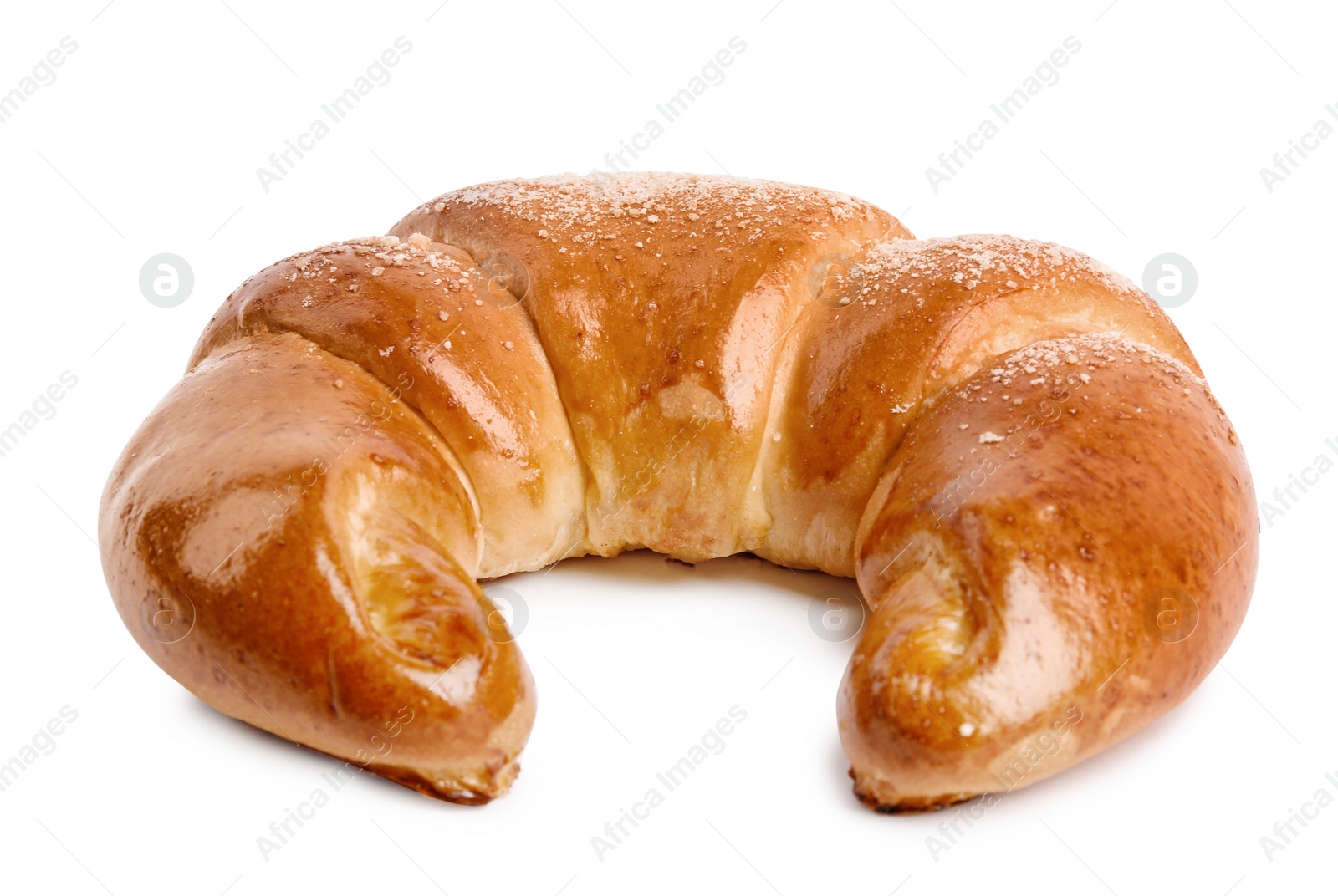 Photo of Fresh delicious sweet pastry on white background